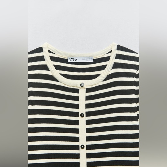 NWT Zara Striped Knit Dress - 2488/004 - Picture 4 of 6